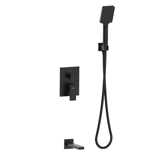 ARS Black Zestaw podtynkowy 2-funkcyjny z wylewką wannową