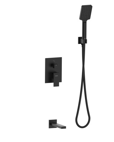 ARS Black Zestaw podtynkowy 2-funkcyjny z wylewką wannową