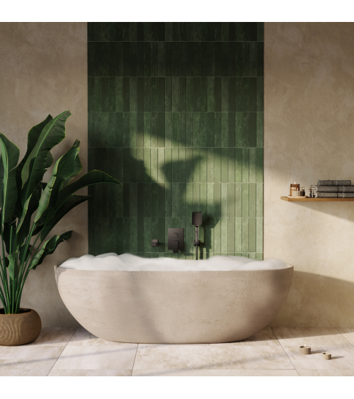 ARS Black Zestaw podtynkowy 2-funkcyjny z wylewką wannową