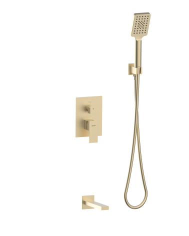 ARS Brushed Gold Zestaw podtynkowy 2-funkcyjny z wylewką wannową