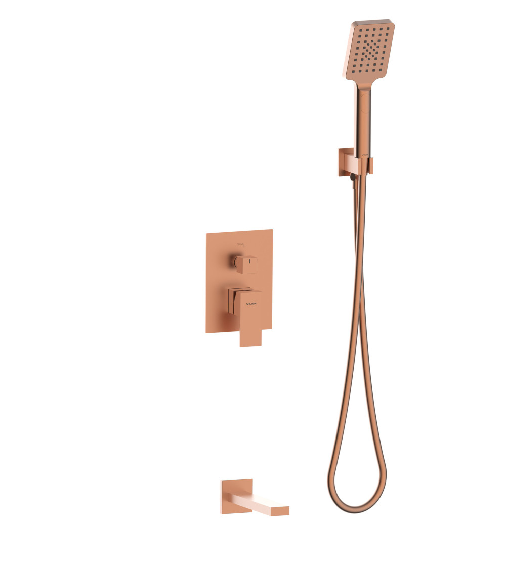 ARS Satin Cooper Zestaw podtynkowy 2-funkcyjny z wylewką wannową