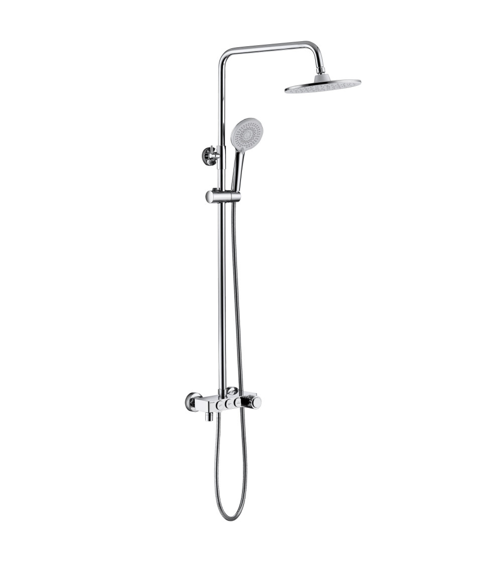 DECOR Chrome Kolumna natryskowa z baterią natryskową