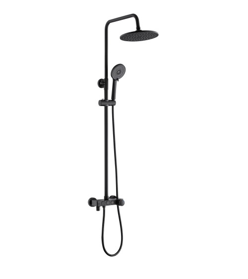 DECOR Black Kolumna natryskowa z baterią natryskową