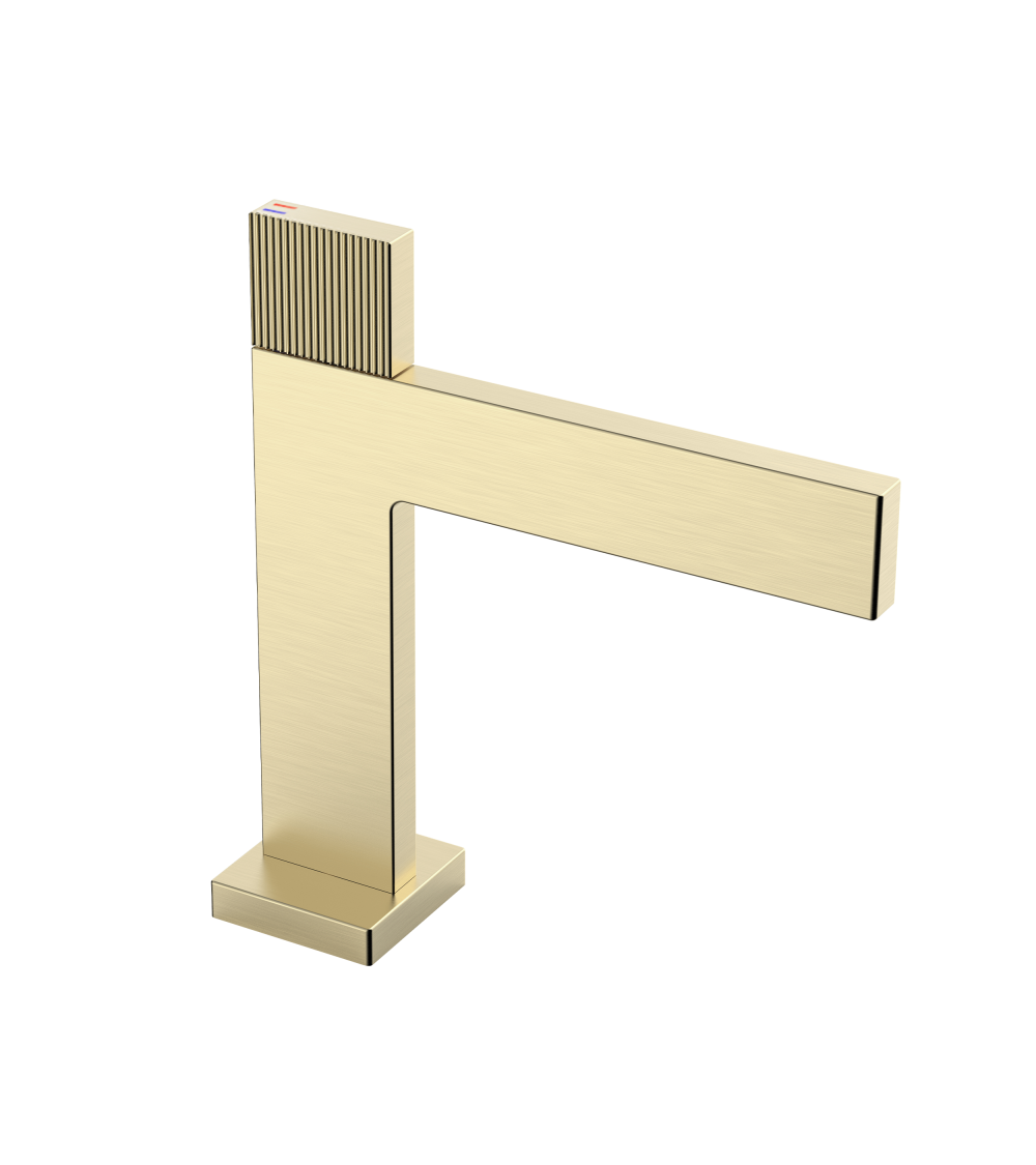 VARSO Brushed Gold Bateria umywalkowa stojąca bez korka spustowego