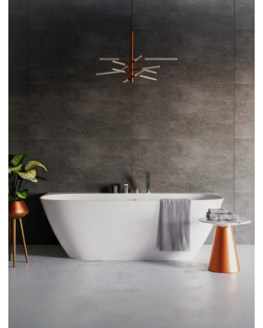 ARS Gun Metal Bateria wannowa 4-otworowa stojąca z akcesoriami