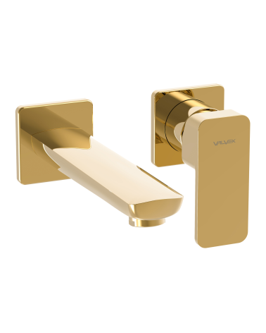 LOFT Gold Bateria umywalkowa podtynkowa z wylewką