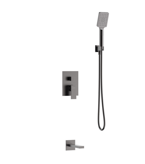 ARS Gun Metal Zestaw podtynkowy 2-funkcyjny z wylewką wannową