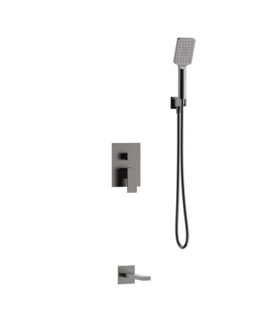 ARS Gun Metal Zestaw podtynkowy 2-funkcyjny z wylewką wannową