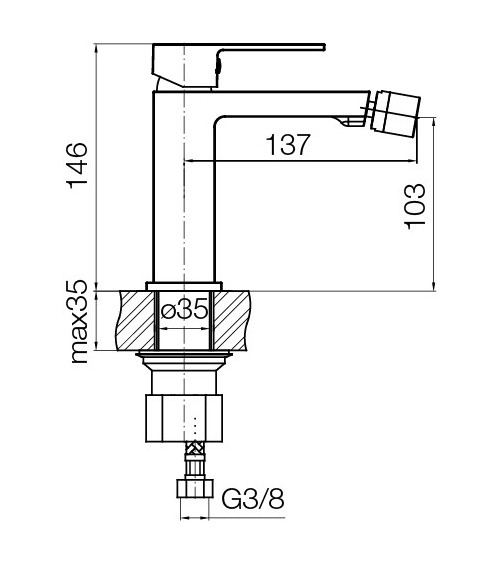 ARS Gun Metal Bateria bidetowa