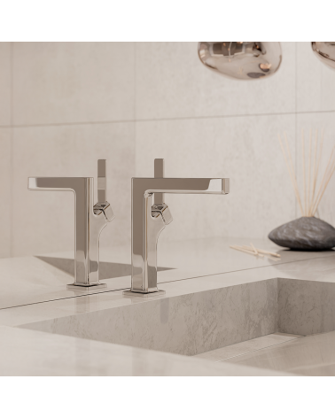 ALIBI Chrome Bateria umywalkowa stojąca bez korka spustowego