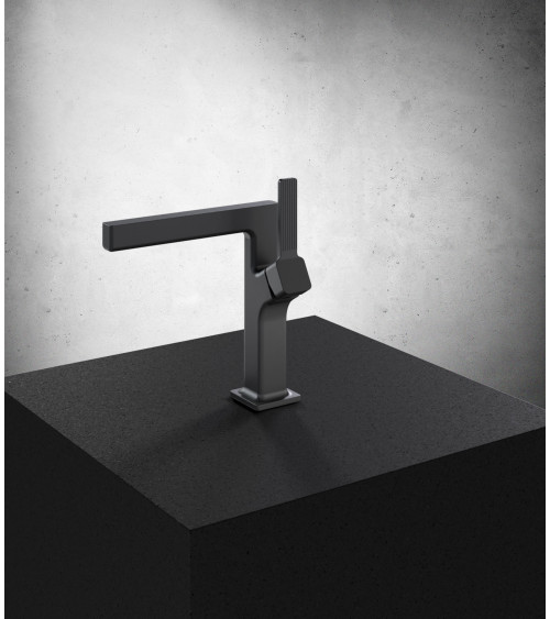 ALIBI Black Bateria umywalkowa stojąca bez korka spustowego