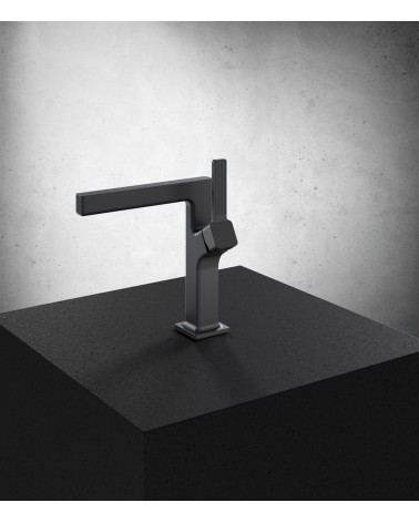 ALIBI Black Bateria umywalkowa stojąca bez korka spustowego