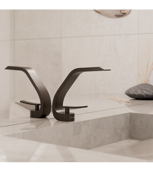 ASSO Black Bateria umywalkowa stojąca bez korka spustowego