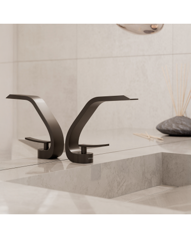 ASSO Black Bateria umywalkowa stojąca bez korka spustowego