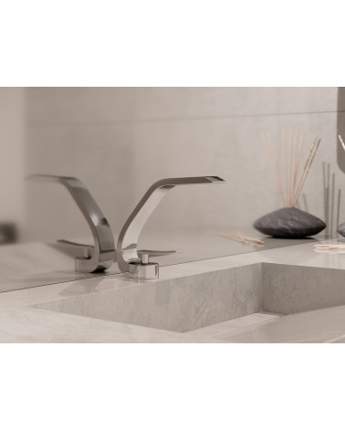 ASSO Chrome Bateria umywalkowa stojąca bez korka spustowego