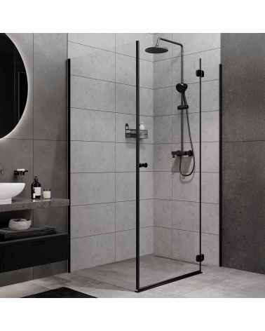 DECOR Black Kolumna natryskowa z baterią natryskową