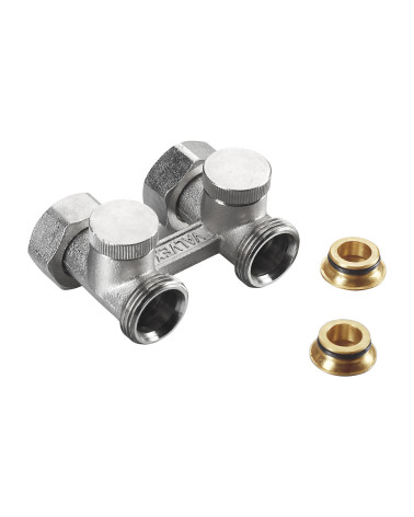 Zawór grzejnikowy podwójny odcinający, prosty, GZ3/4 - GW3/4