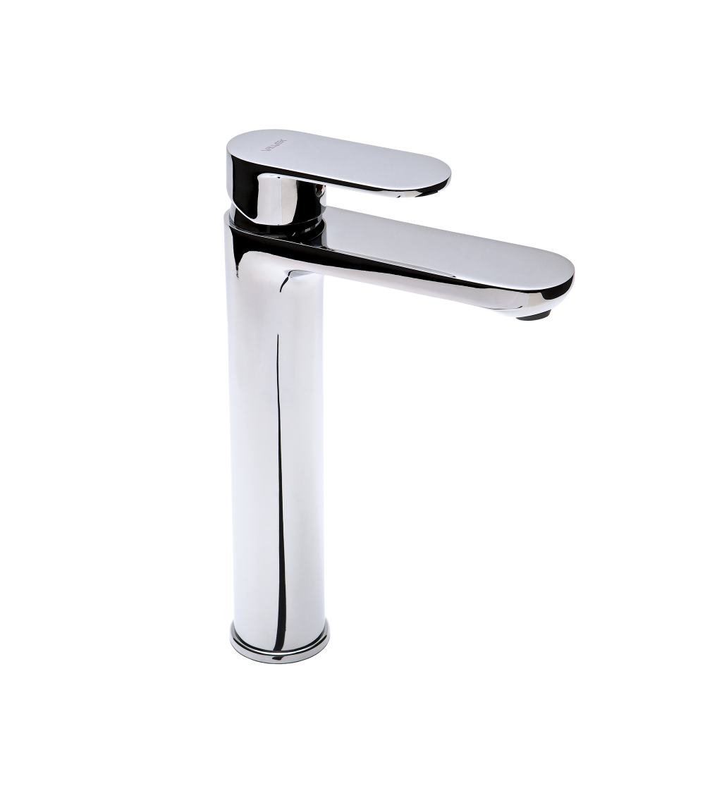 Bateria umywalkowa stojąca z automatycznym korkiem spustowym, nablatowa, wysoka