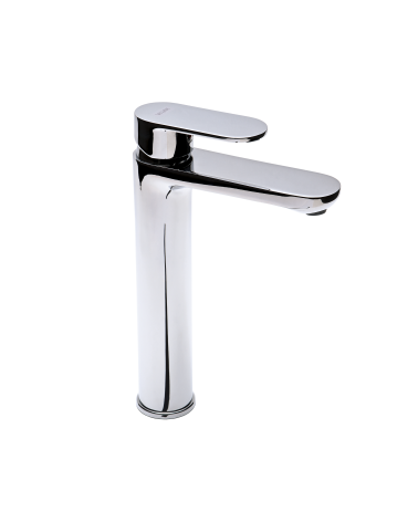 Bateria umywalkowa stojąca z automatycznym korkiem spustowym, nablatowa, wysoka