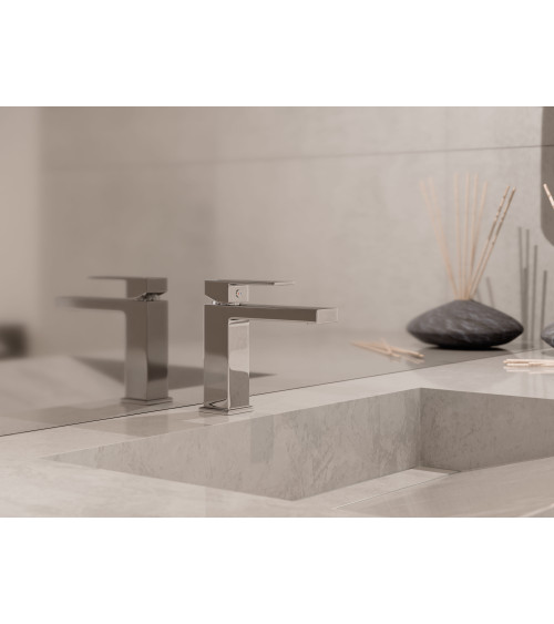 ARS Chrome - bateria umywalkowa stojąca bez korka spustowego