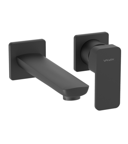 LOFT Black Bateria umywalkowa podtynkowa z wylewką