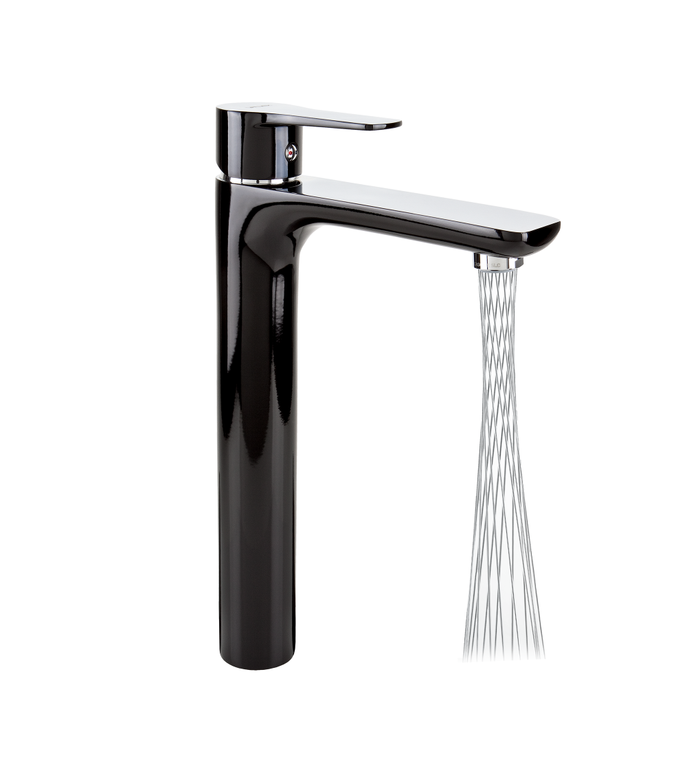 Bateria umywalkowa stojąca, nablatowa, wysoka