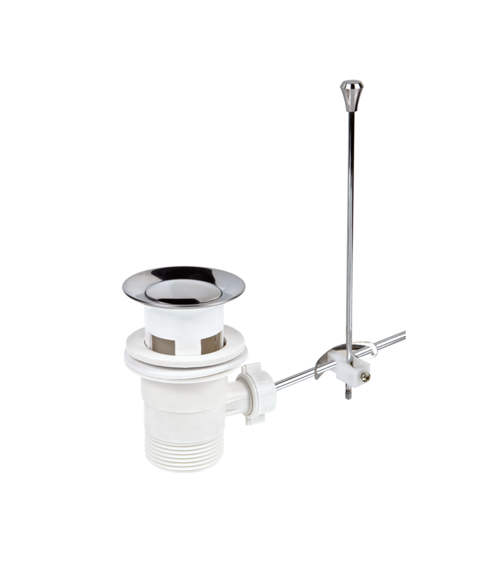 Korek spustowy z tworzywa z cięgnem