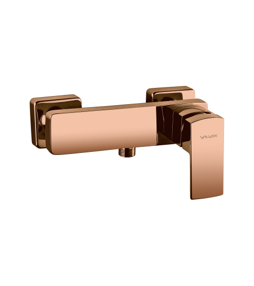 ENZO SATIN COPPER Bateria natryskowa ścienna
