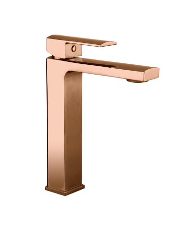 ENZO SATIN COPPER Bateria umywalkowa stojąca, nablatowa, wysoka