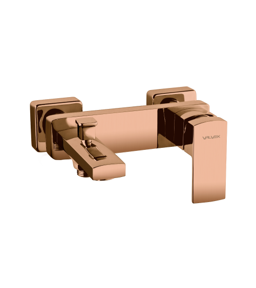 ENZO SATIN COPPER Bateria wannowa ścienna