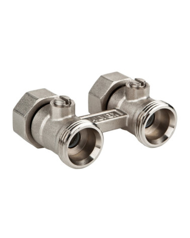 Zespół odcinający prosty do grzejników kompaktowych, GZ 3/4" - GW 3/4"