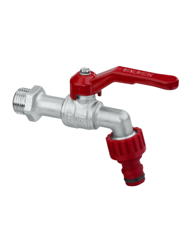 Kurek kulowy czerpalny DN 25 z dźwig. alum. (DAI) do podł. węża z szybkozłączem, G 1"