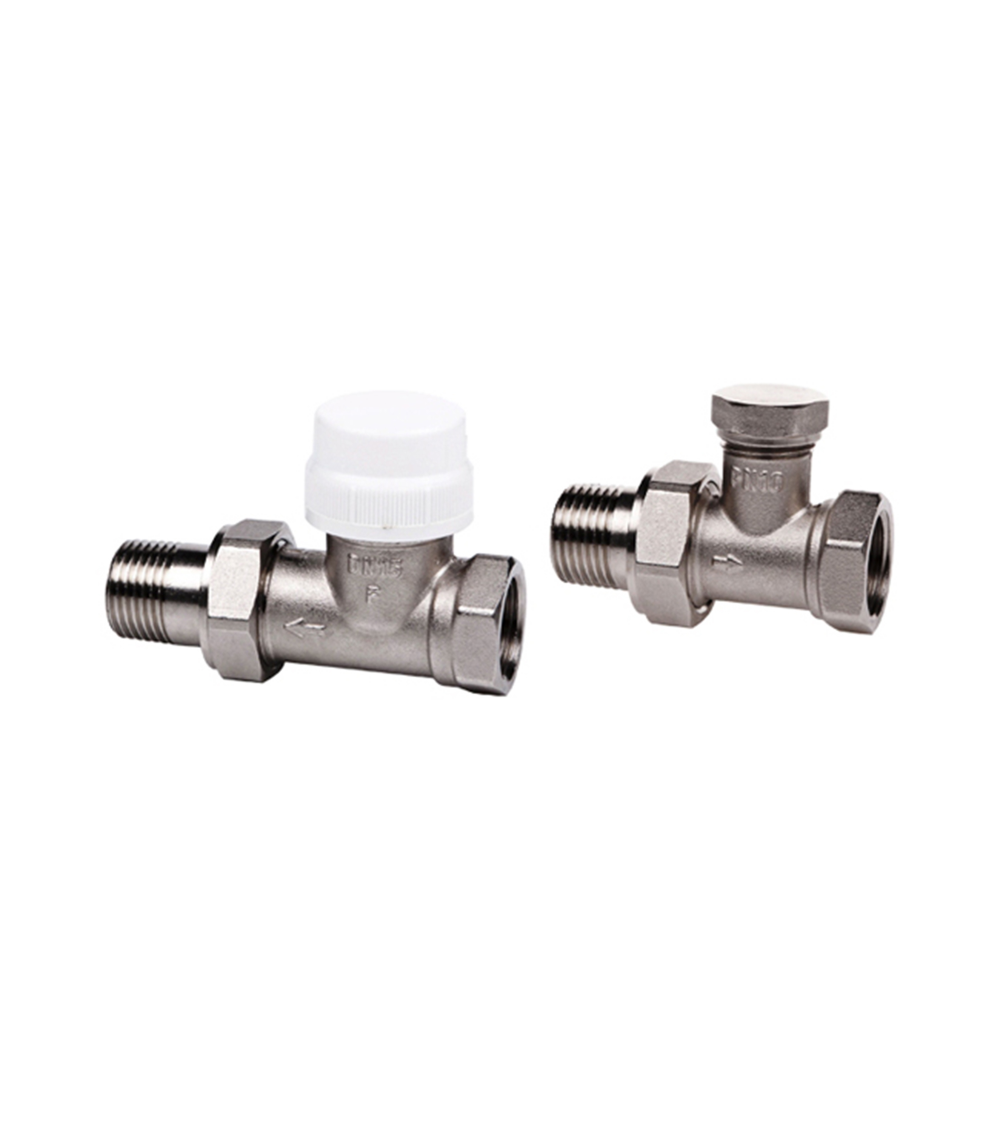 THERMO Zawór termostatyczny prosty FP15, niklowany, 2-elem.