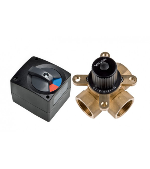 Zestaw: siłownik + zawór mieszający 3-drogowy (DN40)