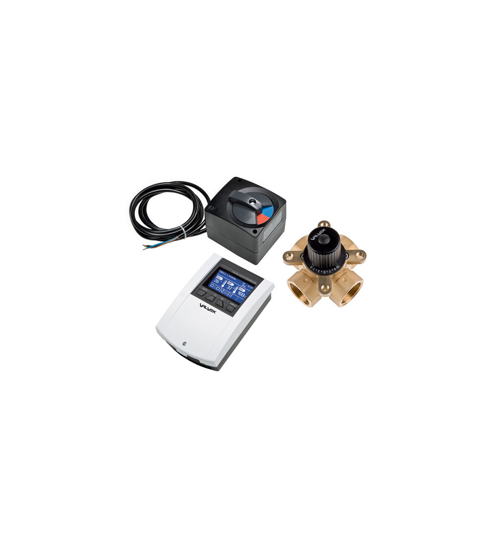 Zestaw: siłownik + zawór mieszający 4-drogowy (DN32) ze sterownikiem