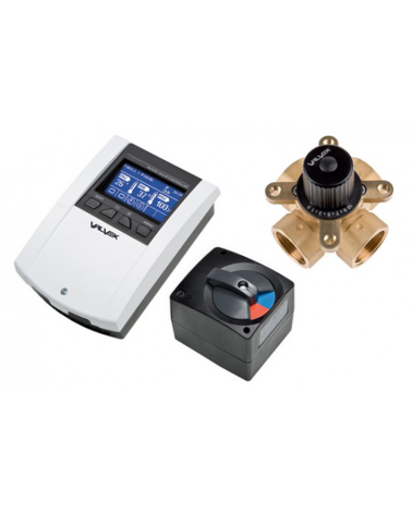 Zestaw: siłownik + zawór mieszający 4-drogowy (DN40) ze sterownikiem