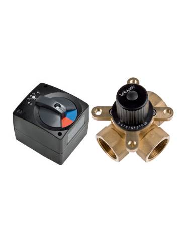 Zestaw: siłownik  + zawór mieszający 3-drogowy (DN32)