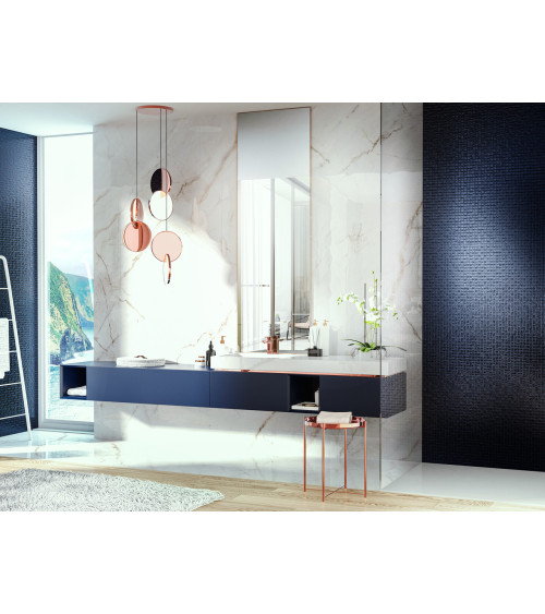 Bateria umywalkowa stojąca z automatycznym korkiem spustowym