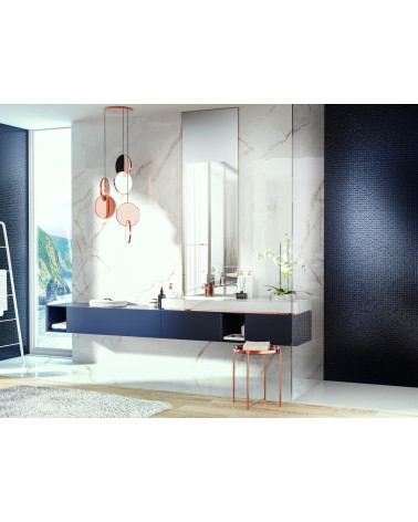 Bateria umywalkowa stojąca z automatycznym korkiem spustowym