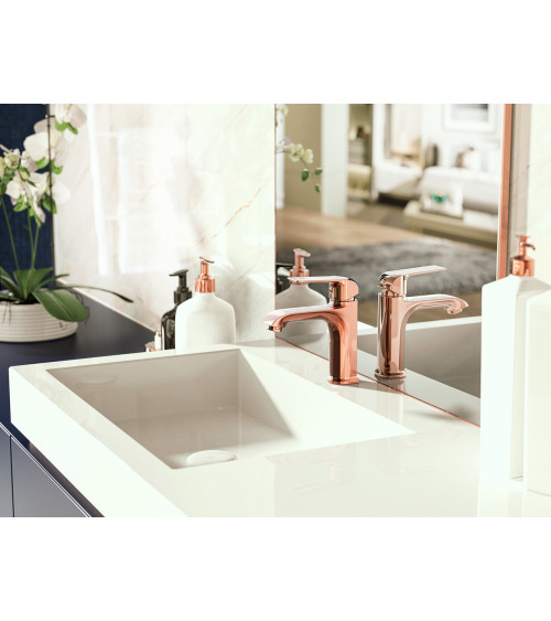 Bateria umywalkowa stojąca z automatycznym korkiem spustowym