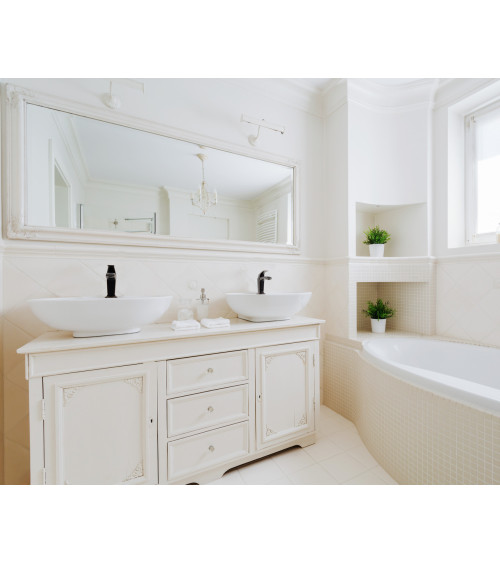 Bateria umywalkowa stojąca z automatycznym korkiem spustowym, nablatowa