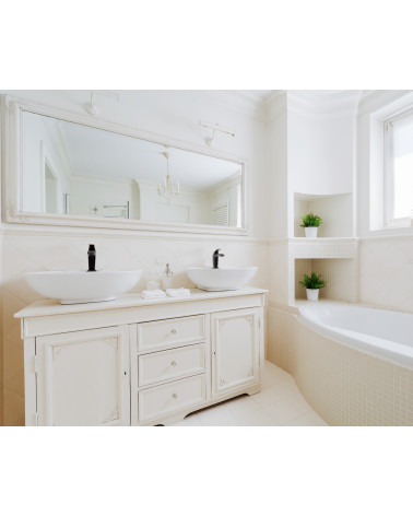 Bateria umywalkowa stojąca z automatycznym korkiem spustowym, nablatowa