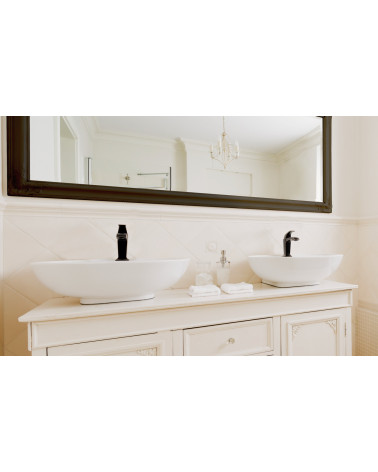 Bateria umywalkowa stojąca z automatycznym korkiem spustowym, nablatowa