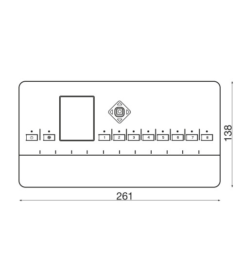 8-kanałowa listwa sterowania ogrzewaniem podłogowym LCD, bezprzewodowa