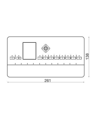 8-kanałowa listwa sterowania ogrzewaniem podłogowym LCD, bezprzewodowa
