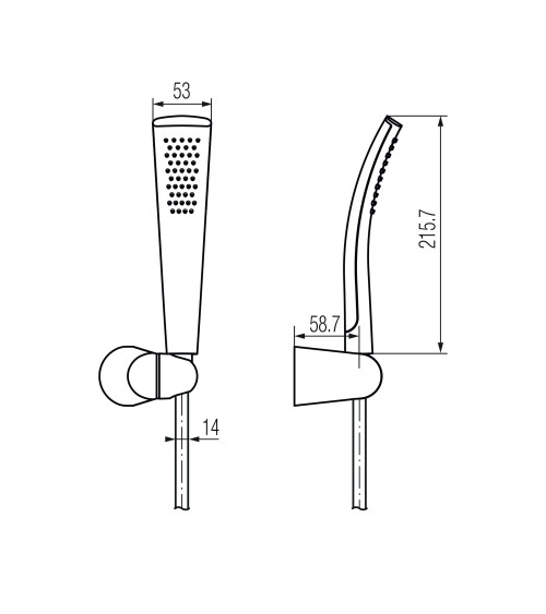 Zestaw punktowy natryskowy, 1-funkcyjny