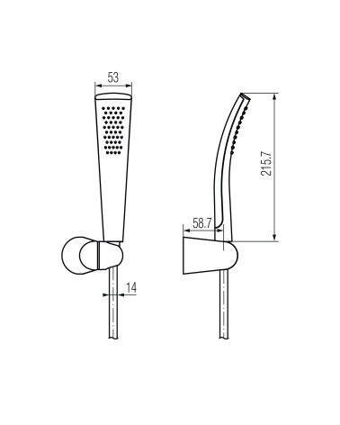Zestaw punktowy natryskowy, 1-funkcyjny