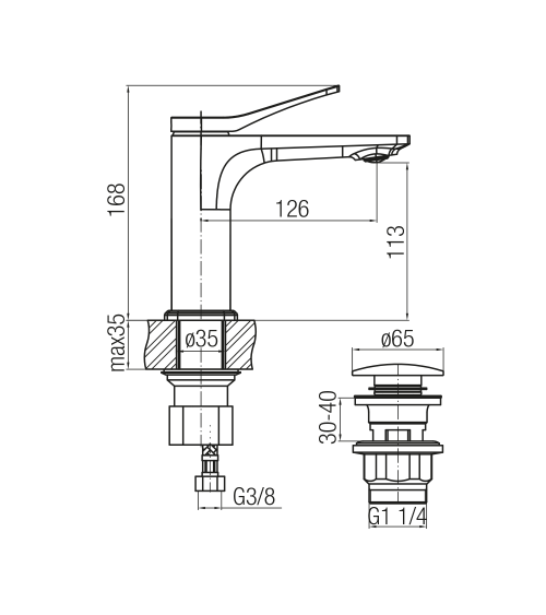 Bateria umywalkowa stojąca