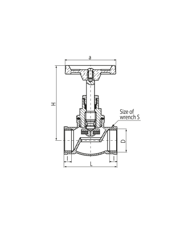 Zawór przelotowy żeliwny (M83), G1/2"