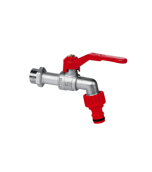 OMNI Kurek kulowy czerpalny nikl z dźwig. alum. (DAI) z końcówką do węża, G 3/4"